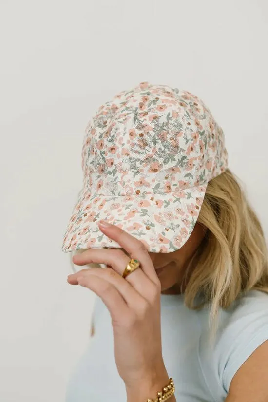 Bohme Floral Baseball Cap In Peach Peach Women Hats Bohme Floral Baseball Cap In Peach Peach Women Hats