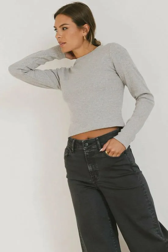 Bohme Hallie Top In Grey Grey Women Tees and Tanks