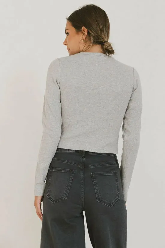 Bohme Hallie Top In Grey Grey Women Tees and Tanks