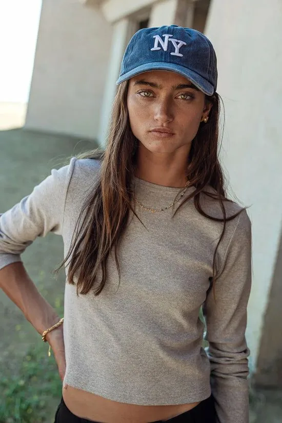 Bohme Hallie Top In Grey Grey Women Tees and Tanks
