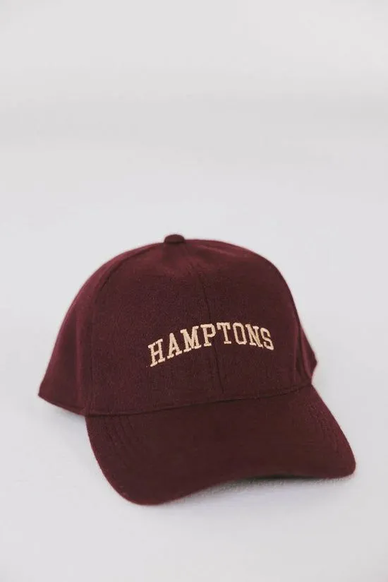 Bohme Hamptons Baseball Cap In Burgundy Burgundy Women Hats
