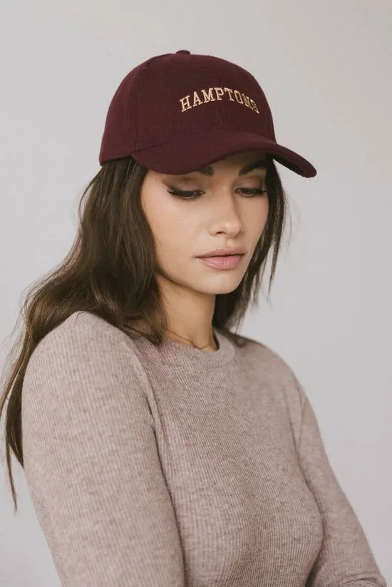 Bohme Hamptons Baseball Cap In Burgundy Burgundy Women Hats Bohme Hamptons Baseball Cap In Burgundy Burgundy Women Hats