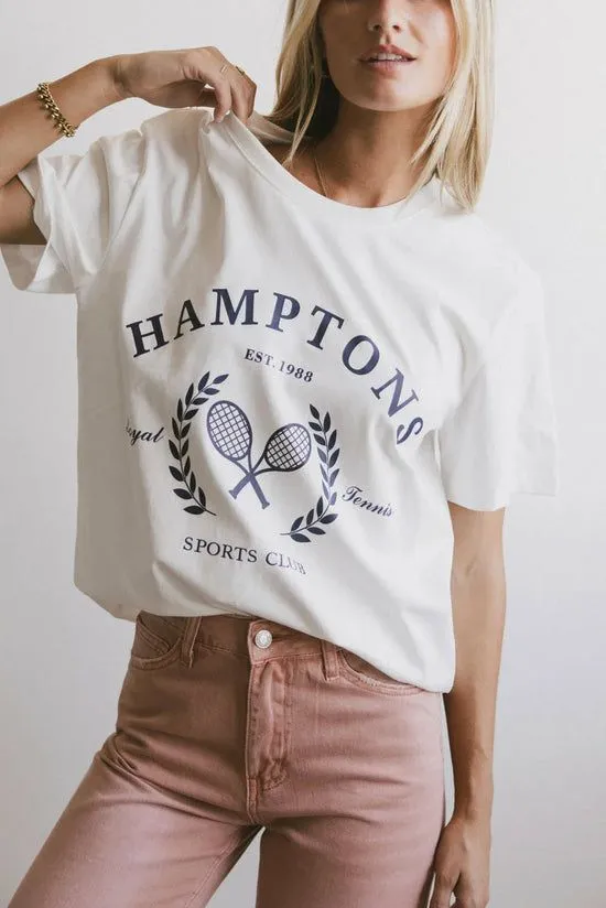 Bohme Hamptons Sports Graphic Tee White Women Graphics