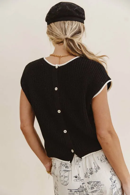 Bohme Harmony Contrast Sweater In Black Black Women Sweaters
