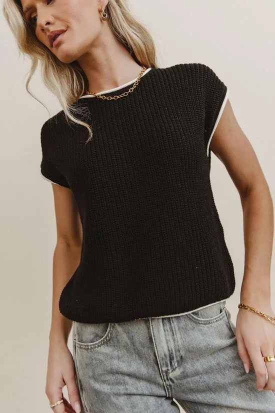 Bohme Harmony Contrast Sweater In Black Black Women Sweaters