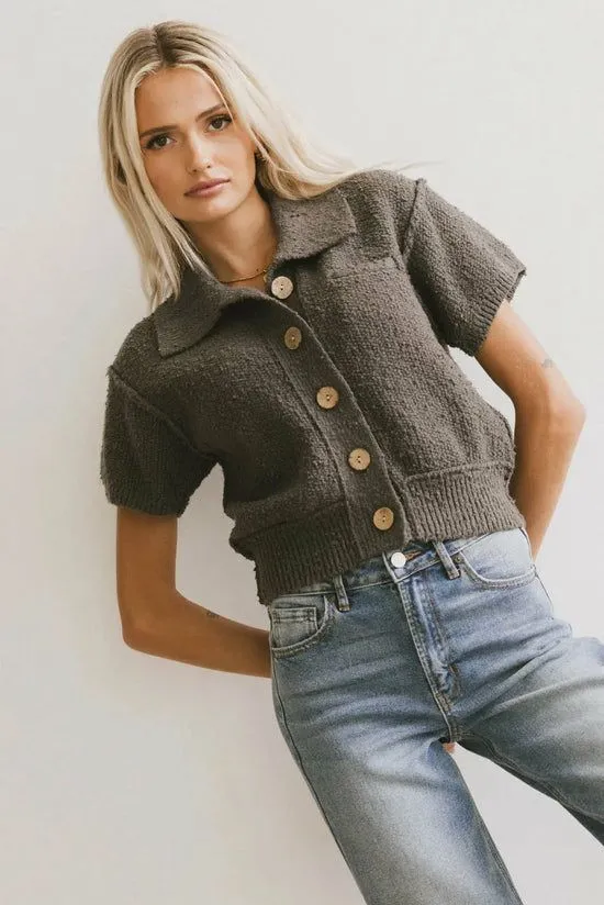 Bohme Hayes Knit Cardigan In Charcoal Charcoal Women Cardigans