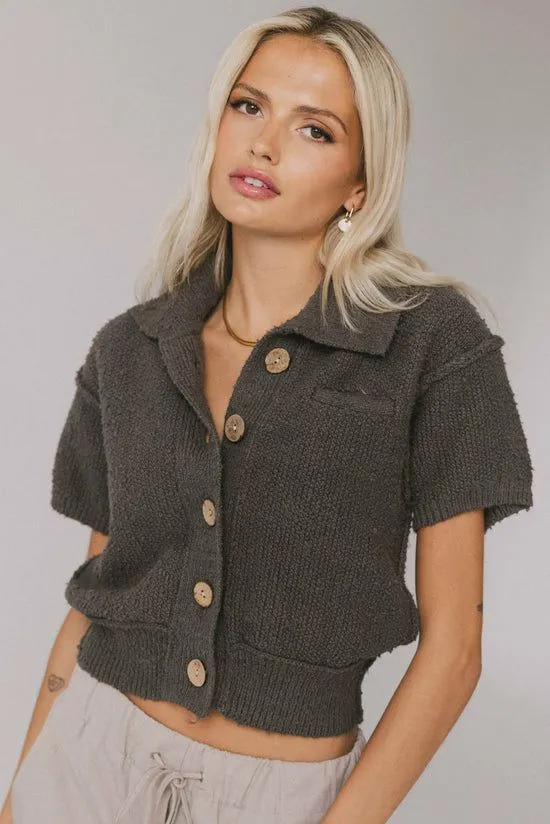 Bohme Hayes Knit Cardigan In Charcoal Charcoal Women Cardigans