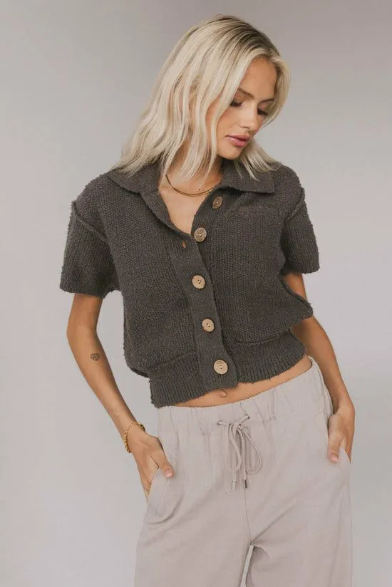 Bohme Hayes Knit Cardigan In Charcoal Charcoal Women Cardigans