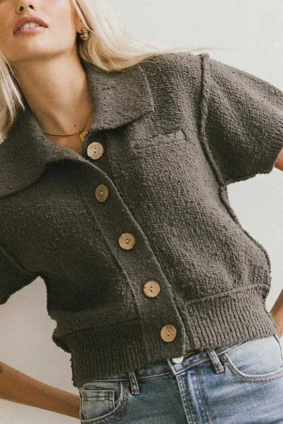 Bohme Hayes Knit Cardigan In Charcoal Charcoal Women Cardigans
