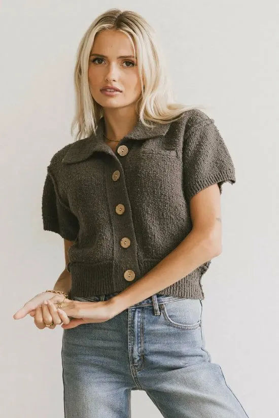 Bohme Hayes Knit Cardigan In Charcoal Charcoal Women Cardigans
