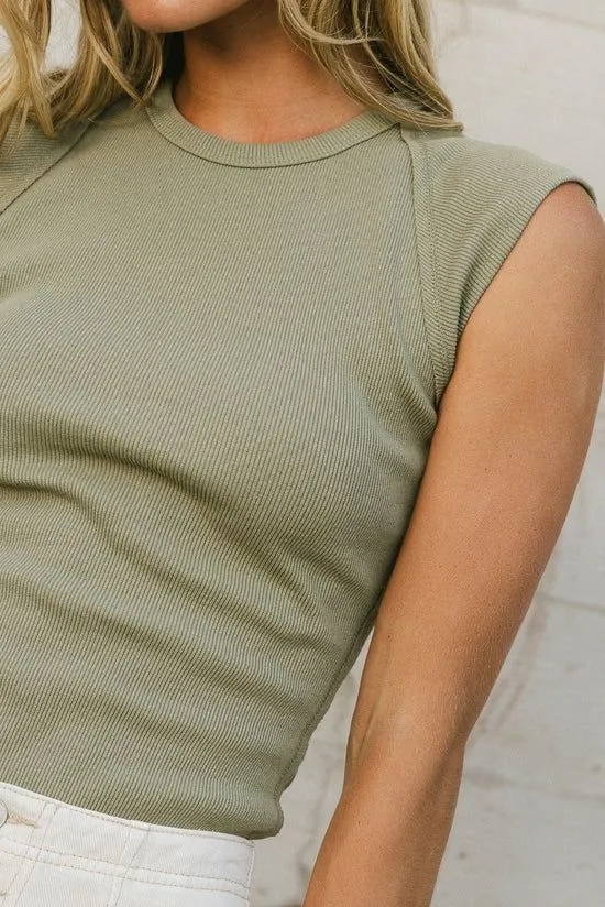 Bohme Huxley Tank In Olive Olive Women Tees and Tanks