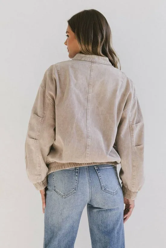Bohme Iridessa Bomber Jacket Tan Women Jackets