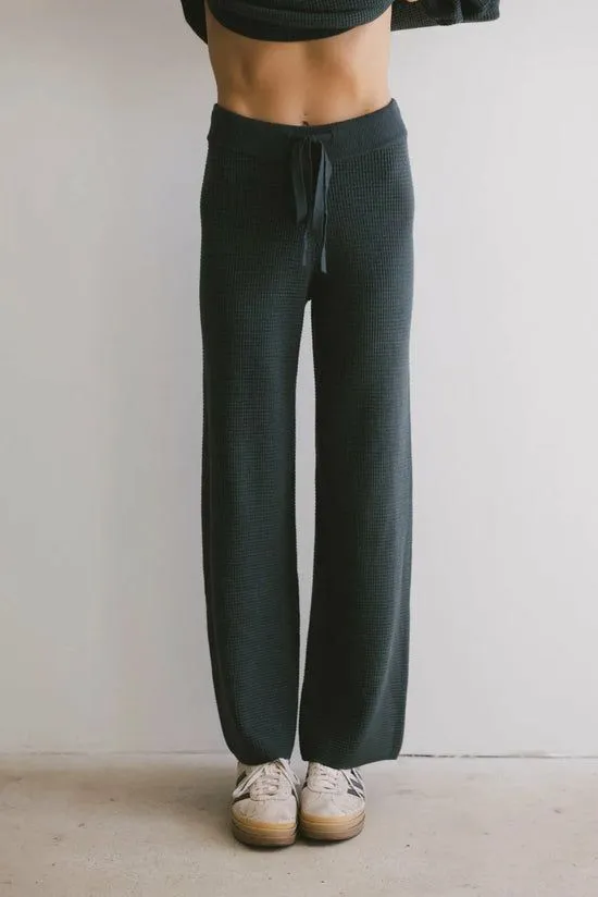 Bohme Jesse Waffle Knit Pants In Navy Navy Women Loungewear