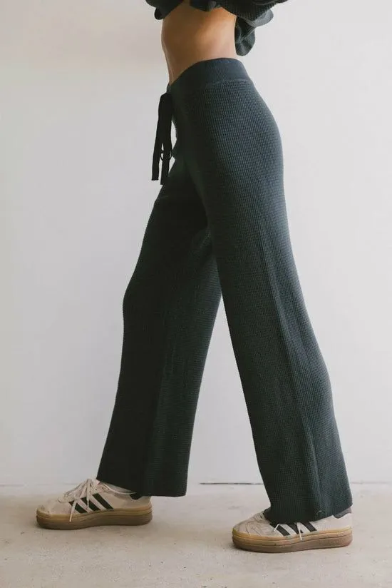 Bohme Jesse Waffle Knit Pants In Navy Navy Women Loungewear