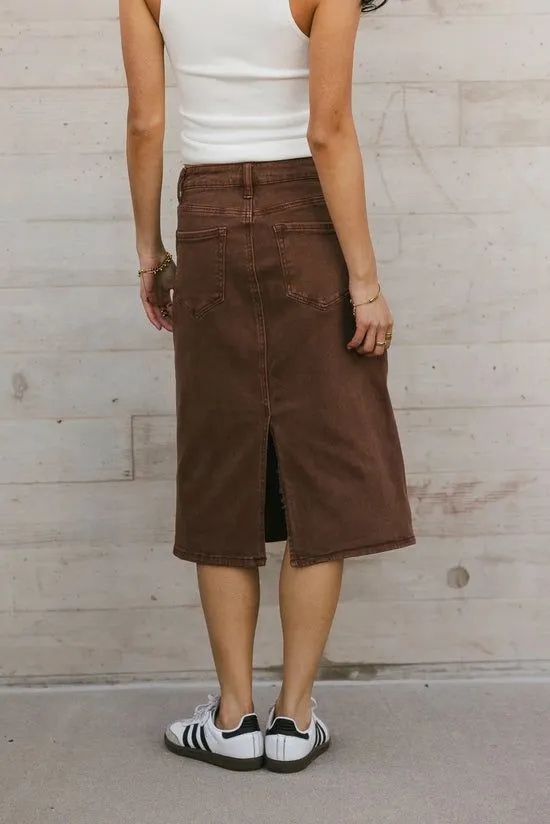 Bohme Jordan Denim Skirt In Brown Brown Women Skirts