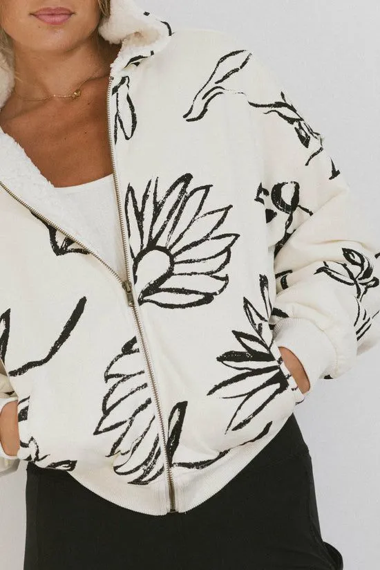 Bohme Katerina Floral Jacket Ivory Women Jackets