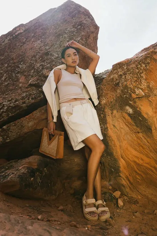 Bohme Kendall Tank In Tan Tan Women Tees and Tanks
