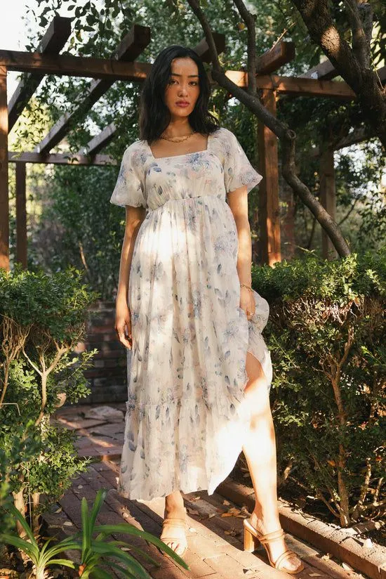 Bohme Kendry Floral Maxi Dress In Blue Blue Women Dresses