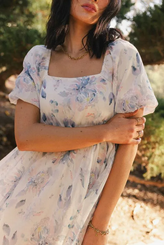 Bohme Kendry Floral Maxi Dress In Blue Blue Women Dresses