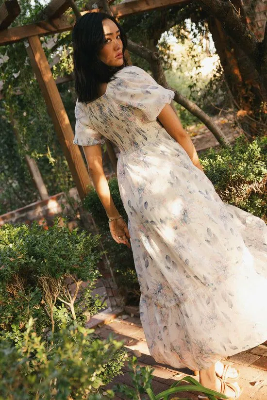 Bohme Kendry Floral Maxi Dress In Blue Blue Women Dresses
