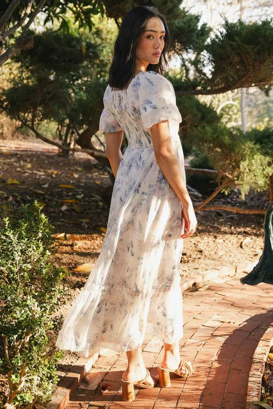 Bohme Kendry Floral Maxi Dress In Blue Blue Women Dresses