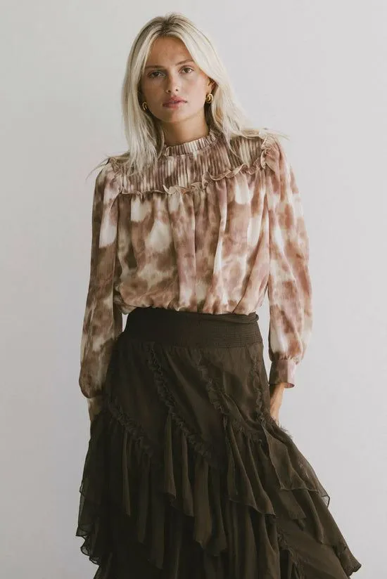 Bohme Kennedy Pleated Blouse Mauve Women Blouses