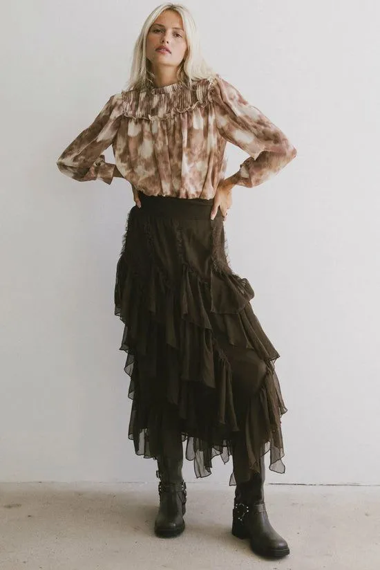 Bohme Kennedy Pleated Blouse Mauve Women Blouses