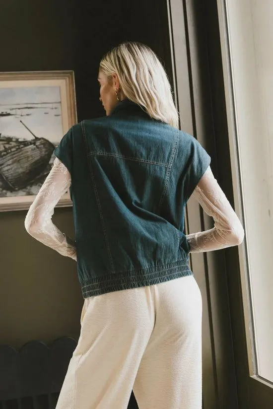 Bohme Larkin Denim Vest Dark Wash Women Vests
