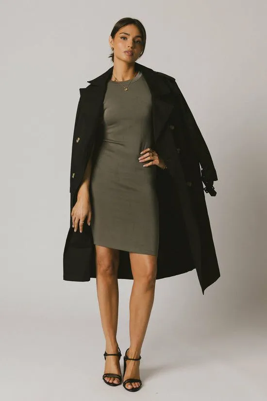 Bohme Lauren Tee Shirt Mini Dress In Olive Olive Women Dresses