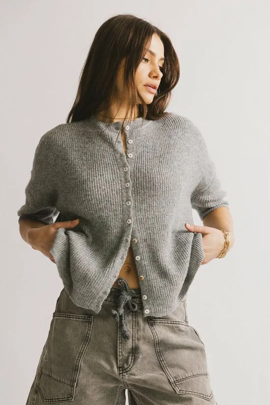 Bohme Leah Knit Cardigan In Heather Grey Heather Grey Women Cardigans