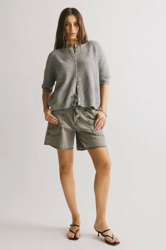 Bohme Leah Knit Cardigan In Heather Grey Heather Grey Women Cardigans