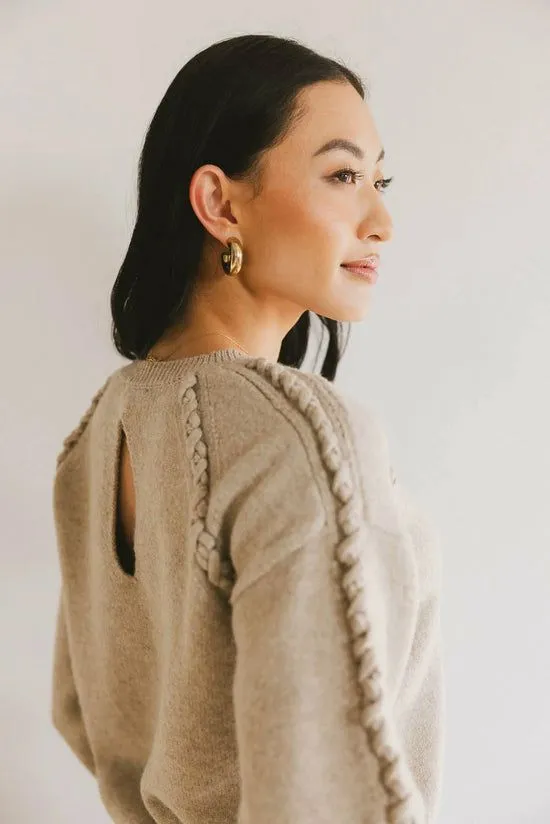 Bohme Leony Braided Sweater In Oatmeal Oatmeal Women Sweaters