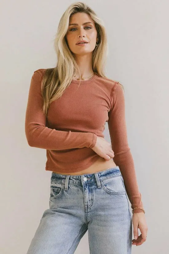 Bohme Lexie Ribbed Top In Red Red Women Tops