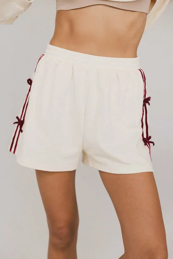 Bohme Marlene Bow Shorts Cream Women Shorts
