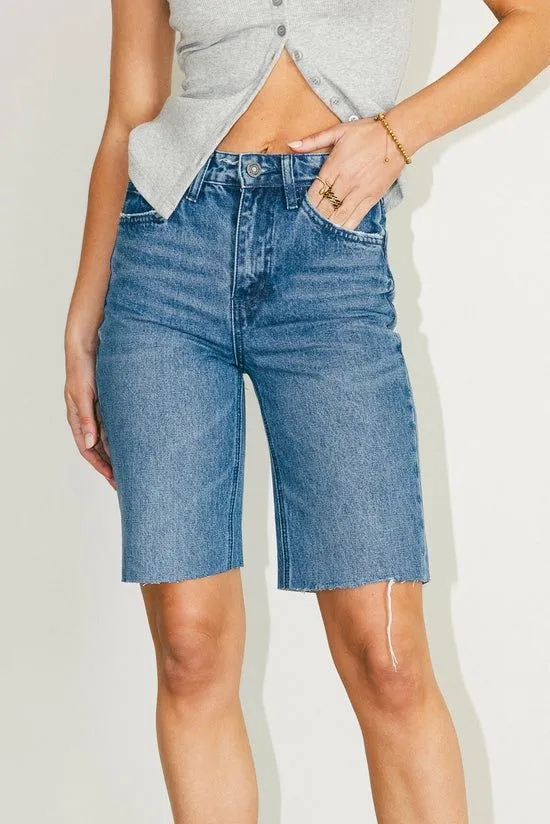 Bohme Marlene Denim Shorts In Medium Wash Medium Wash Women Bermudas