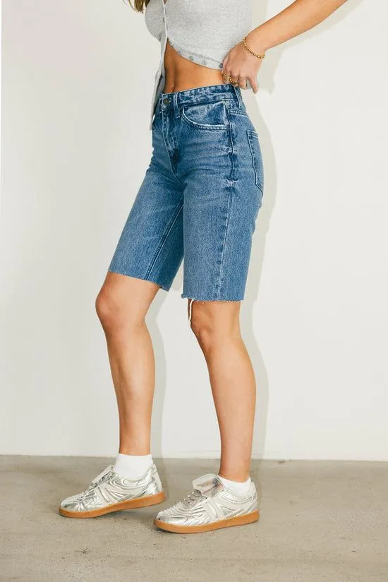 Bohme Marlene Denim Shorts In Medium Wash Medium Wash Women Bermudas
