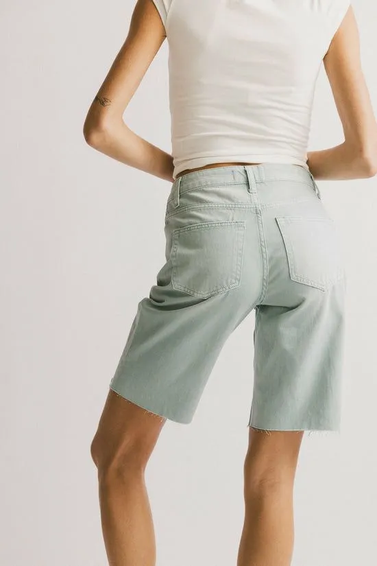 Bohme Marlene Denim Shorts In Seafoam Seafoam Women Bermudas