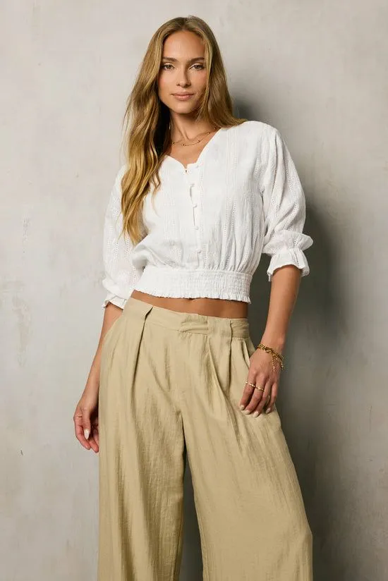 Bohme Mary Embroidered Blouse White Women Blouses
