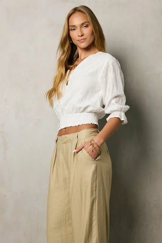 Bohme Mary Embroidered Blouse White Women Blouses