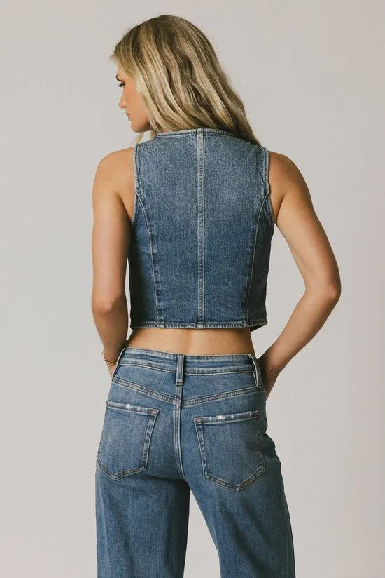 Bohme Maryanne Denim Vest Medium Wash Women Vests