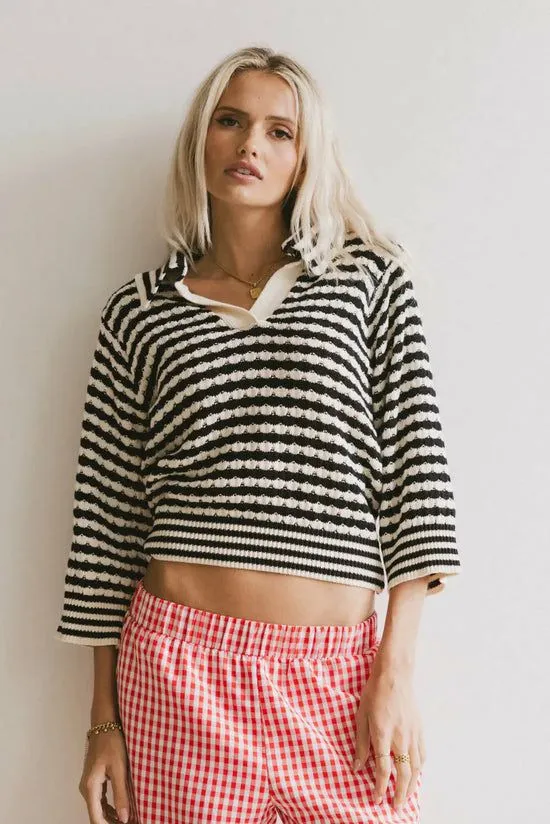 Bohme Mason Collared Sweater In Black Black Women Sweaters