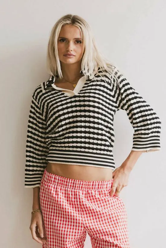 Bohme Mason Collared Sweater In Black Black Women Sweaters