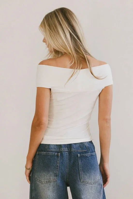 Bohme Natalia Ruched Top In White White Women Tops