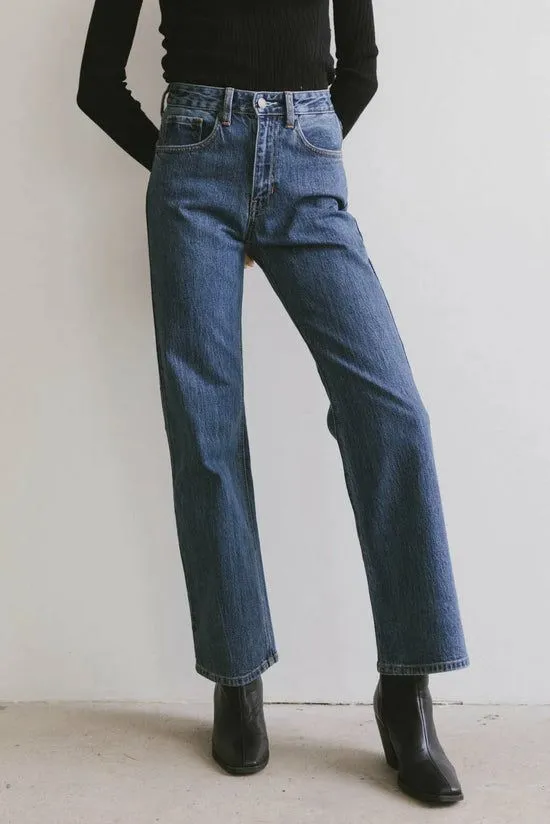 Bohme Olwen Retro Straight Leg Jeans In Dark Wash Dark Wash Women All Bottoms Bohme Olwen Retro Straight Leg Jeans In Dark Wash Dark Wash Women All Bottoms