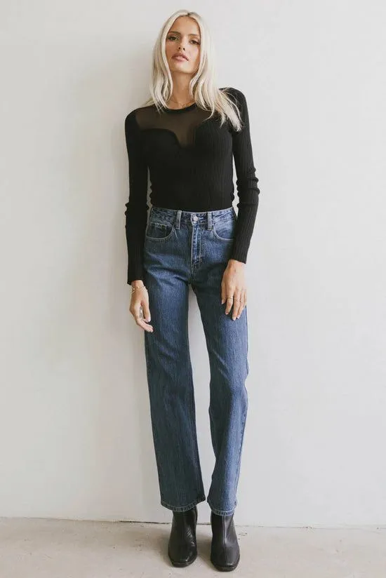 Bohme Olwen Retro Straight Leg Jeans In Dark Wash Dark Wash Women All Bottoms