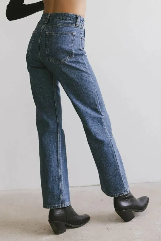 Bohme Olwen Retro Straight Leg Jeans In Dark Wash Dark Wash Women All Bottoms