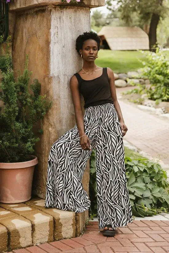 Bohme Petra Abstract Smocked Pants In Black Black Women All Bottoms