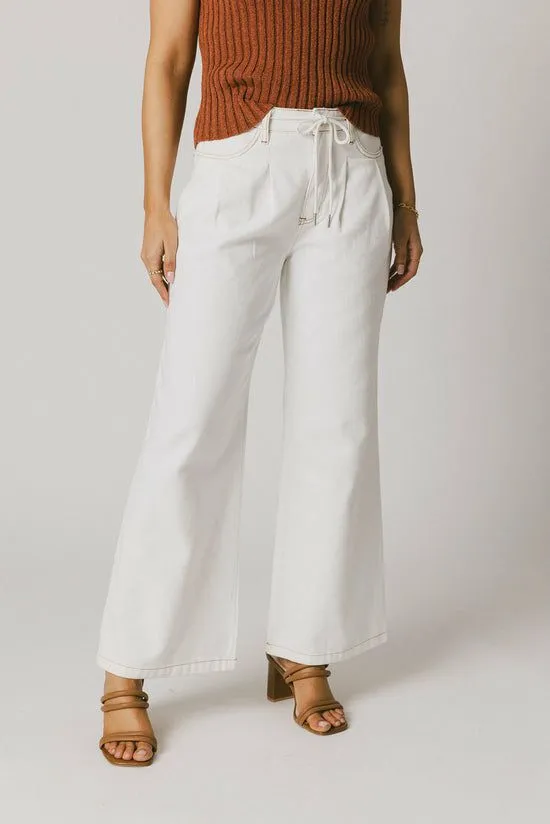 Bohme Peyton Wide Leg Utility Pants White Women All Bottoms
