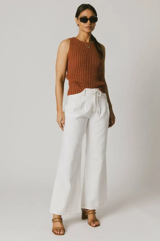 Bohme Peyton Wide Leg Utility Pants White Women All Bottoms