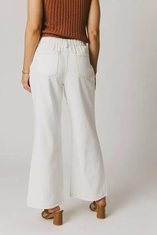 Bohme Peyton Wide Leg Utility Pants White Women All Bottoms